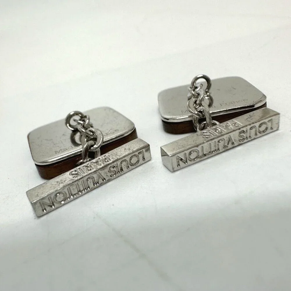AUTHENTICITY GUARANTEED LOUIS VUITTON LV logo Accessories cuffs Wood /